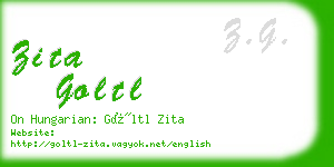 zita goltl business card